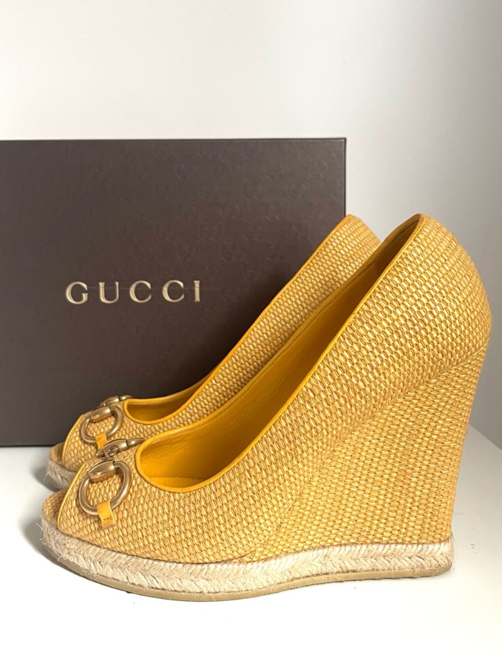 AUTHENTIC GUCCI HORSEBIT WEDGES